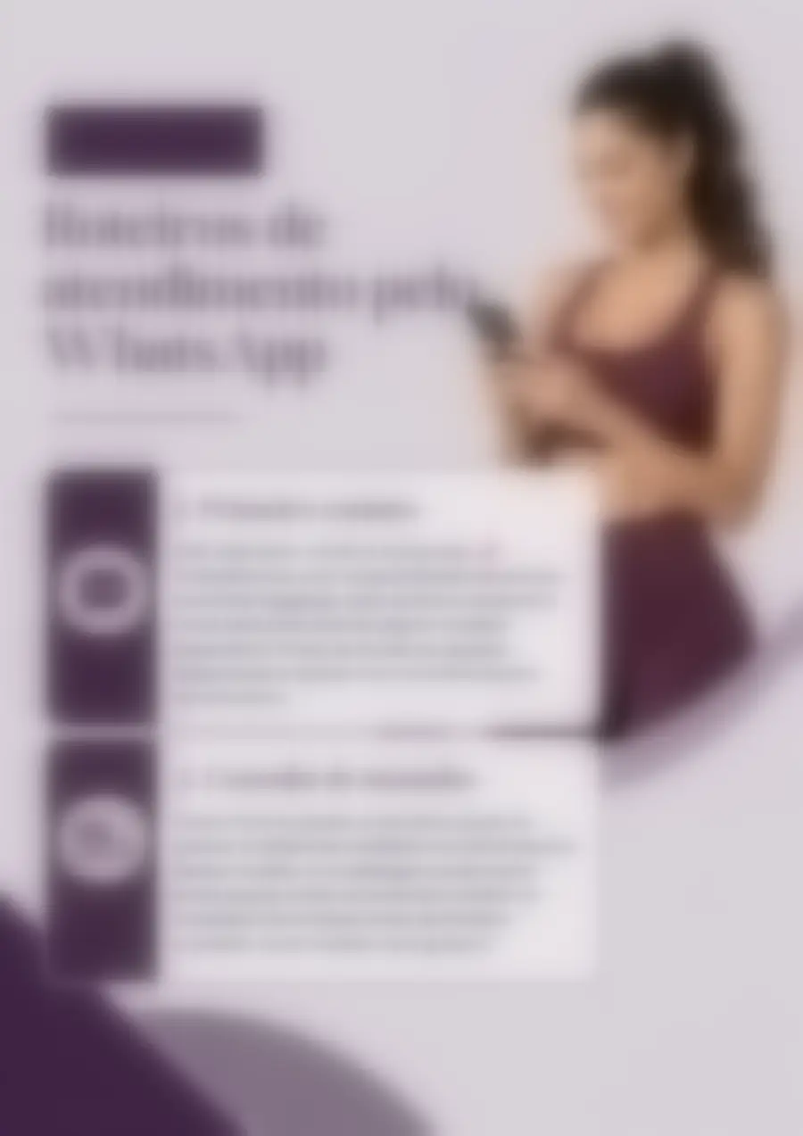 Prévia borrada da página do guia: Roteiros de atendimento pelo WhatsApp